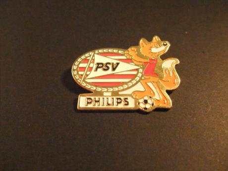 PSV voetbalclub Eindhoven logo met mascotte ( Phoxy)